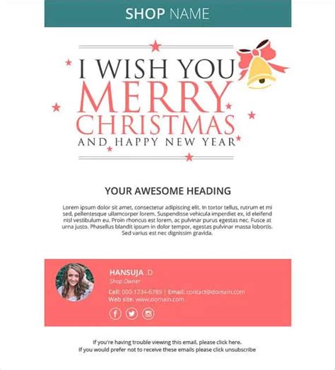 Happy New Year Email Templates - Word Excel PDF Formats