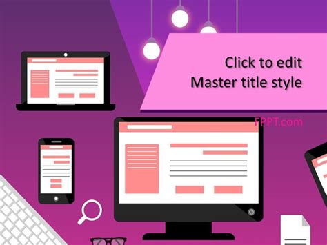 Free Computer Illustration PowerPoint Template - Free PowerPoint Templates