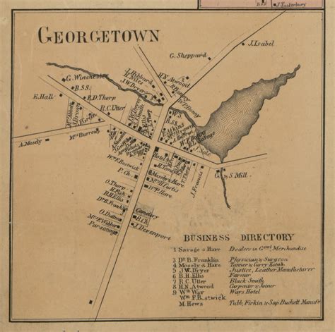 Georgetown Village, New York 1859 Old Town Map Custom Print - Madison ...