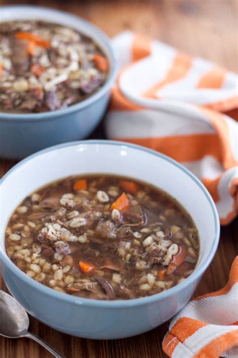 Venison Soup - Barley and Vegetables - Binky's Culinary Carnival