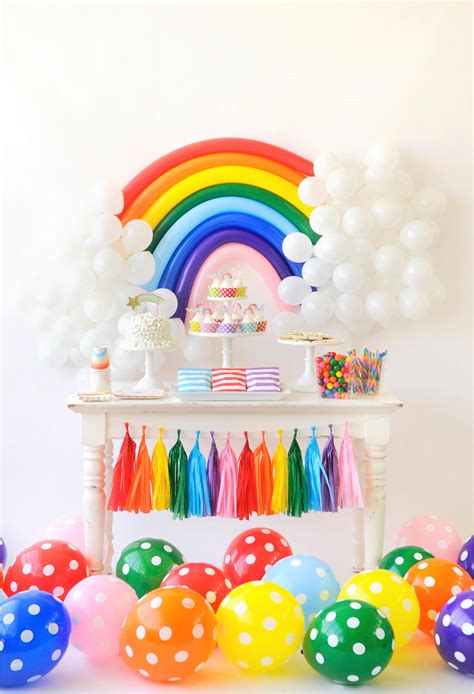 Elegant Diy Rainbow Party Decorations Tips | Rainbow birthday ...