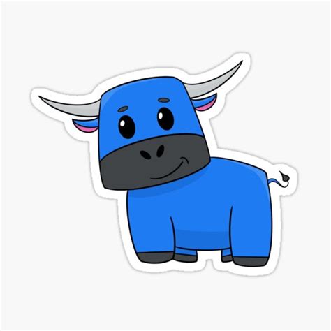 "Babe the Blue Ox" Sticker for Sale by TheColorfulDuck | Redbubble