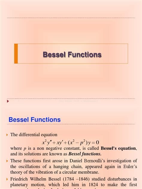 Bessels Functions | PDF | Function (Mathematics) | Integral