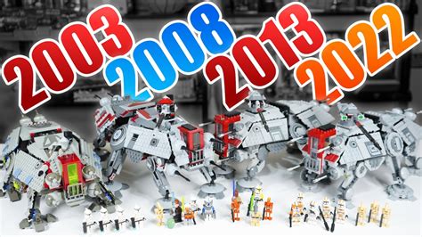 LEGO Star Wars AT-TE Comparison! (4482, 7675, 75019, 75337 | 2003, 2008 ...