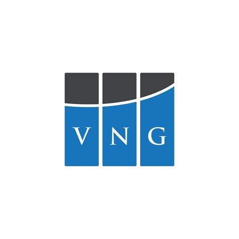 VNG letter logo design on WHITE background. VNG creative initials ...