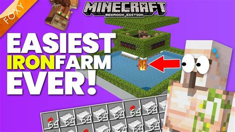 EASY Iron Farm for Minecraft Bedrock Tutorial – 100% Reliable in 2022 ...