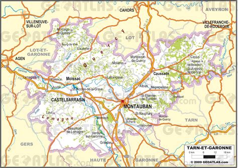 Carte du Tarn-et-Garonne - Tarn-et-Garonne carte du département 82