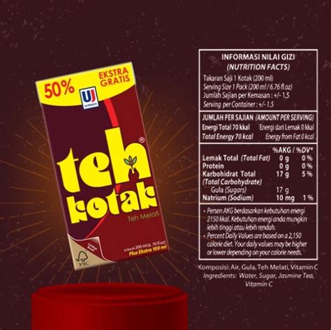 Teh Kotak Instant Tea Lemon Flavour 300ml - Toko Indonesia