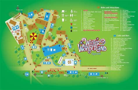 Winter Wonderland Map, Hyde Park London, Winter Festival, Quick