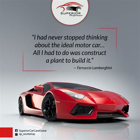 A quote from the founder of Lamborghini. | Super cars, Lamborghini, Car ...