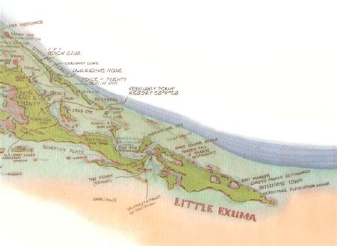 Great Exuma Island, Bahamas Map