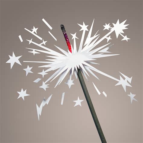 Ollanski - FIREWORKS - Paper Craft Illustration