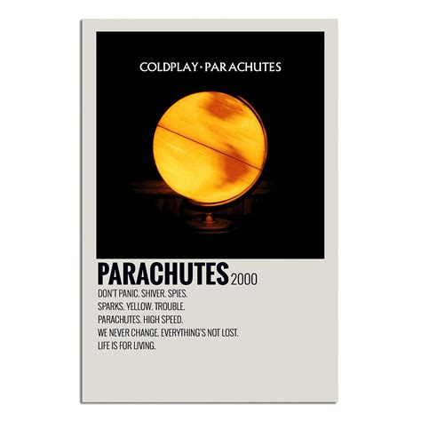 Buy CINTUA Coldplay Parachutes Album Cover for Art Wall Canvas Pictures ...