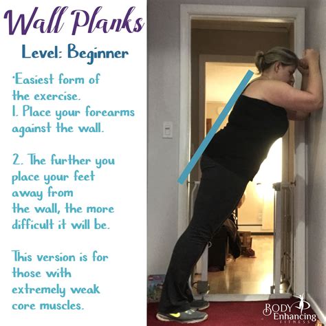 Modified planks : wall plank | Plank workout, Beginner workout at home ...