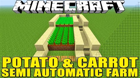 Potato & Carrot Semi Automatic Farm Minecraft Map