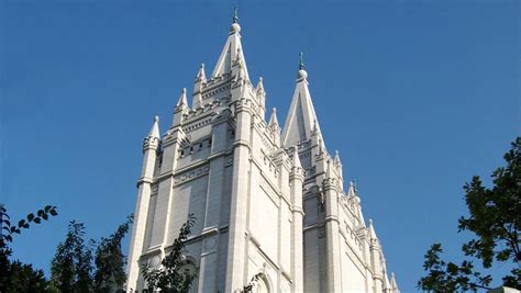 White cathedral, Mormon, temple, The Church of Jesus Christ of Latter ...