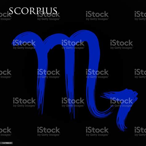 Scorpion Zodiac Symbol Isolated On White Background Brush Stroke ...