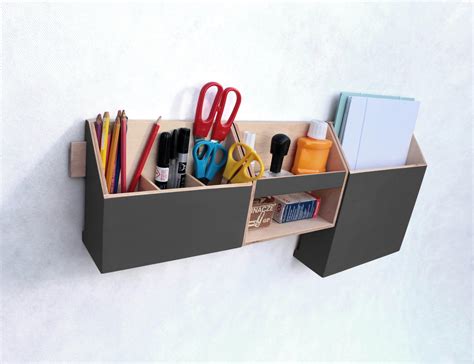 Wall organizer Graphite, Gray Desktop Organizer, Desk Organizer, Wall ...