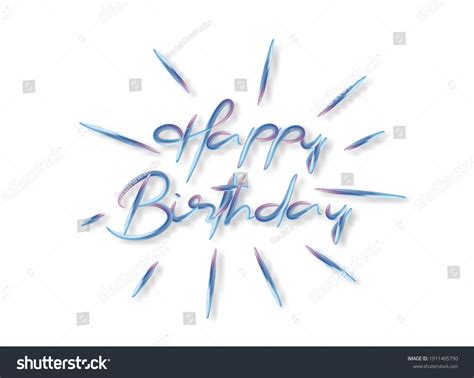 Happy Birthday Text Made Handwriting Vector Stock Vector (Royalty Free ...