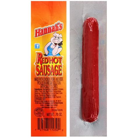 Hannah's Red Hot Sausage - The Classic Pickled Sausage