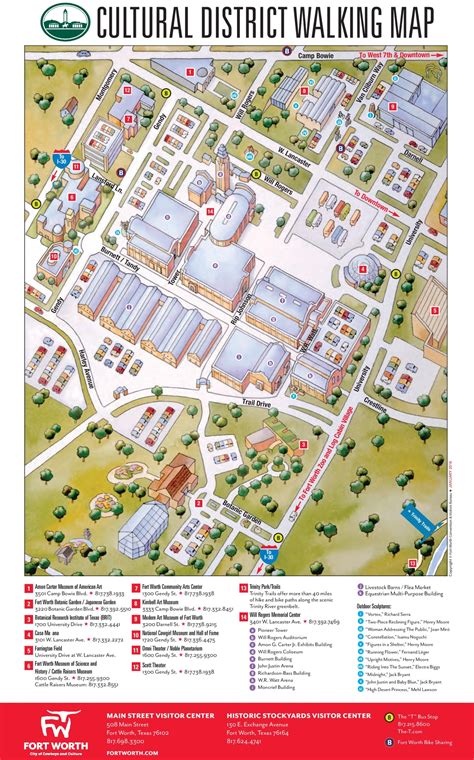 Fort Worth Cultural District map - Ontheworldmap.com