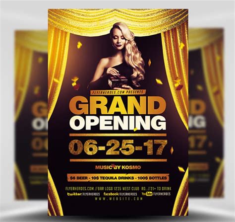 Grand Opening Flyer Template - FlyerHeroes