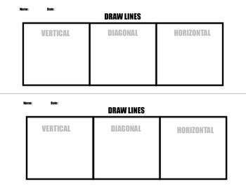 Pre-Assessment for Horizontal/Vertical/Diagonal Lines by MGBurman