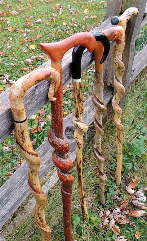 Vine-twisted canes/sticks from the Mark Dwyer Collection | Hand carved walking sticks, Walking ...