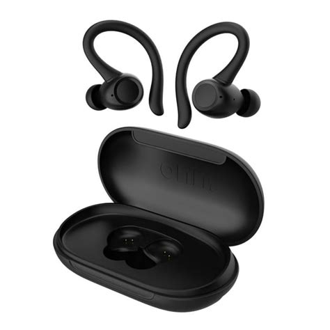 onn. Bluetooth True Wireless Earbuds with Earhook for Sport, Black ...