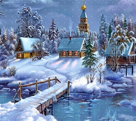 Christmas Night, christmas, new year, winter, HD wallpaper | Peakpx