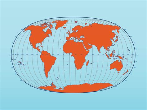 World Map With Latitude And Longitude Vector Art & Graphics ...