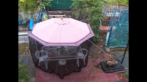 umbrella mosquito screen installation - YouTube