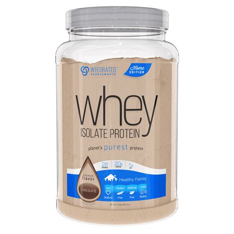 Integrated Supplements Whey Isolate Protein Powder, Chocolate, 20g ...