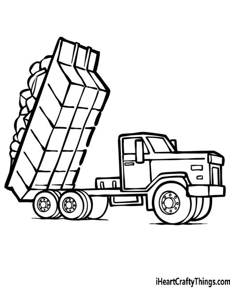 Peterbilt Dump Truck Coloring Pages - Coloring Cool