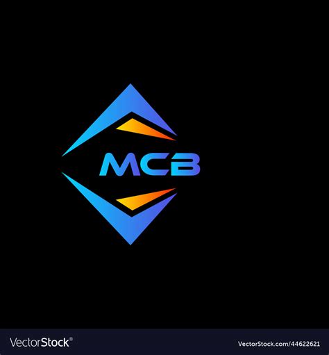 Mcb abstract technology logo design on black Vector Image