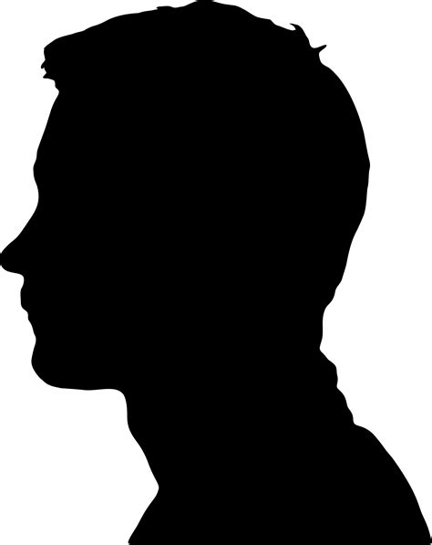 Download Transparent Male Head Silhouette Png Vector Black And White ...