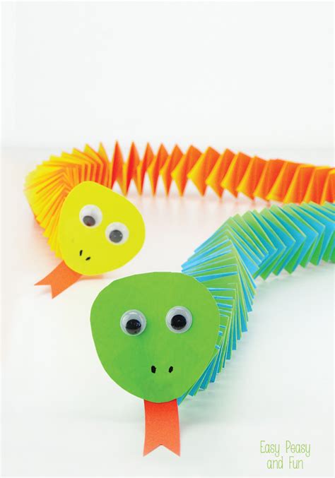 Easy Paper Snake Craft - Fun Crafts Kids