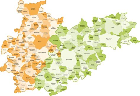 Carte du Tarn-et-Garonne - Tarn-et-Garonne carte du département 82