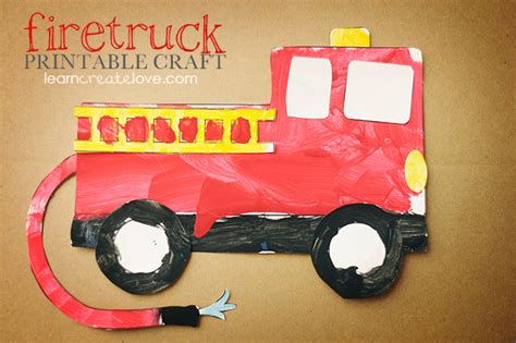 Printable Firetruck Craft