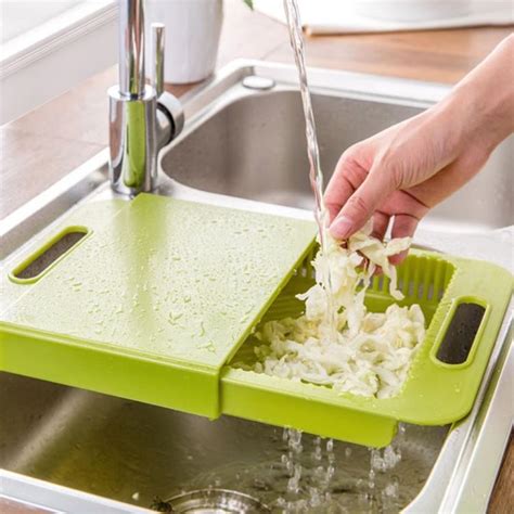 Over-The-Sink Cutting Board Lets You Clean, Chop, and Collect