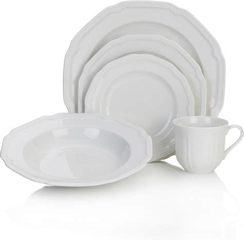 Mikasa Antique White 40-Piece Dinnerware Set, Service for 8: Amazon.ca ...