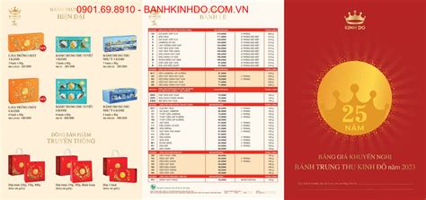 BẢNG GIÁ BÁNH TRUNG THU KINH ĐÔ 2023 - dnulib.edu.vn