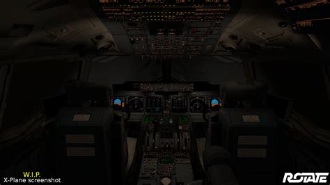 » Night views of the Rotate MD-11 cockpit