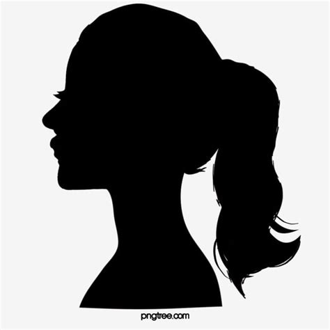 Material Silhouette Vector PNG, Woman Silhouette Material, Woman ...