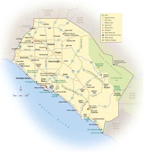 Map Of South Orange County Ca And Travel Information | Download Free ...