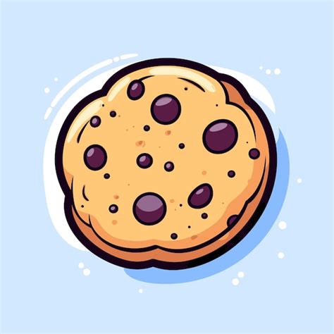 Premium Vector | A drawing of a cookie with berries on it