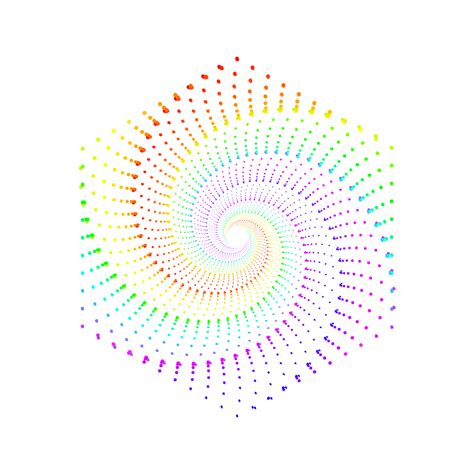 Dotted Swirls Vector Art PNG, Vector Illustration Of Colorful Dotted ...