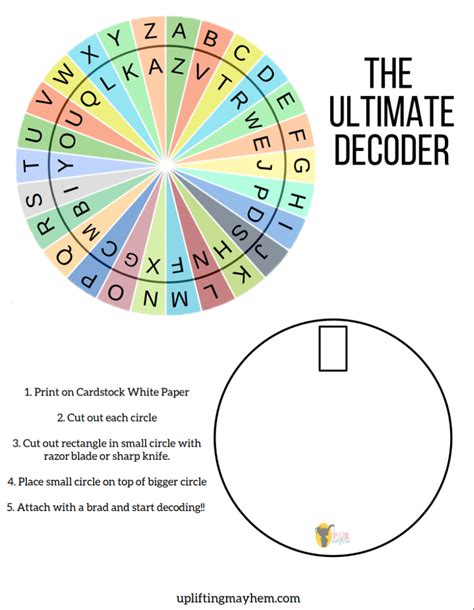 Secret Decoder Wheels To Encourage Writing - Uplifting Mayhem