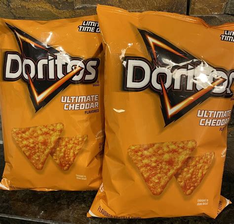 Doritos Ultimate Cheddar Flavored Tortilla Chips 2.75 oz Bag 2x Limited ...