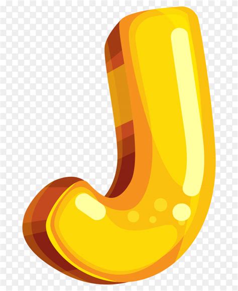 Yellow color shaped J letter on transparent background PNG - Similar PNG